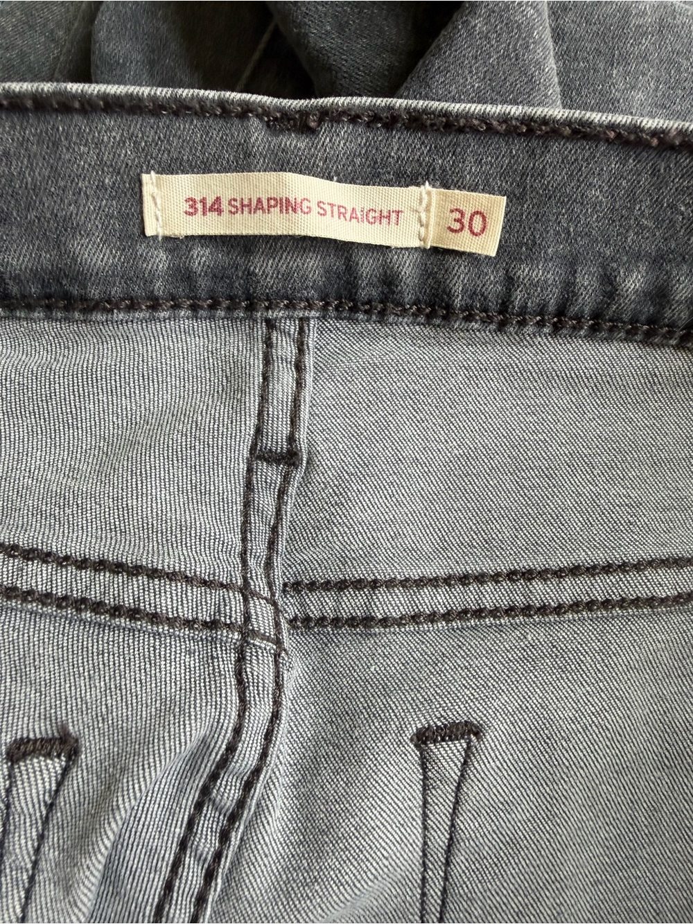 Levi’s 314 Shaping Straight Jeans Womens W30 Grey Ghost Gray 19631-0173 - Picture 9 of 12